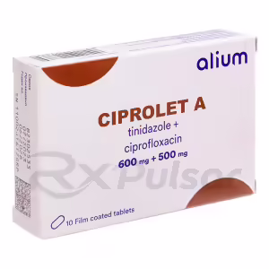 Ciprolet A™ Tablets 600Mg+500Mg, 10Pcs Buy Online 10