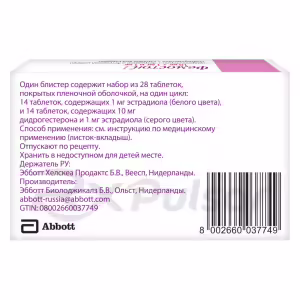 Femoston™ 1 Tablets, 28Pcs Buy Online 5