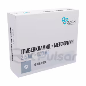 Glibenclamide+Metformin Tablets 2.5Mg+500Mg, 60Pcs Buy Online 7 Glibenclamide+Metformin Tablets 2.5Mg+500Mg, 60Pcs Buy Online 6