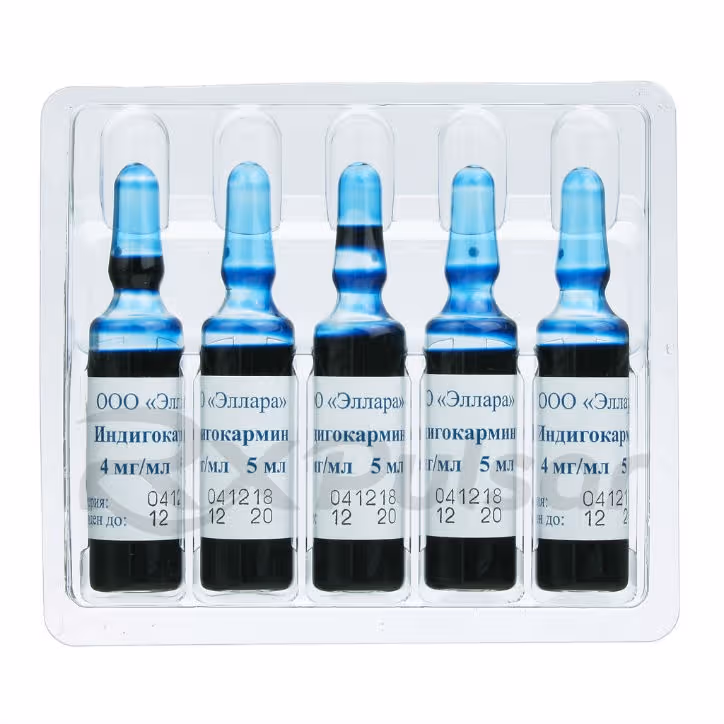 Indigocarmine-4Mg-Solution-5Ml-10Pcs_2 Indigocarmine Injection Solution 4Mg/Ml (5Ml), 10 Ampoules Buy Online 2