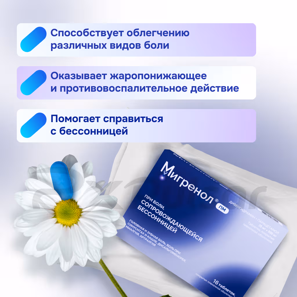 Migrenol-Pm-25Mg500Mg-Tablets_2 Migrenol Pm™ Tablets 25Mg+500Mg, 16Pcs Buy Online 2