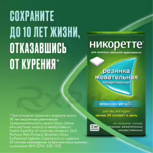 Nicorette™ Medicated Chewing Gum Icy Mint 2Mg, 30Pcs Buy Online 37