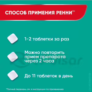 Rennie™ Sugar-Free Mint Chewable Tablets 680Mg+80Mg, 24Pcs Buy Online 20