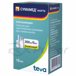 Sumamed™ Forte Banana Flavor Powder For Oral Suspension 200Mg/5Ml, 16.74G, 1Pc Buy Online 9