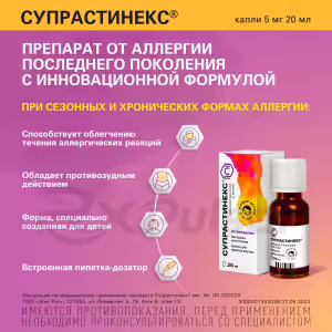 Suprastinex™ Oral Drops 5Mg/Ml (20Ml), 1Pc Buy Online 14